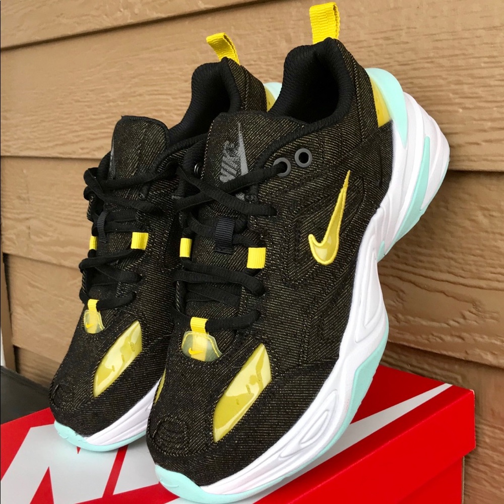 NEW Nike M2K TEKNO LX Denim Women’s Bright Citron - Picture 9 of 10